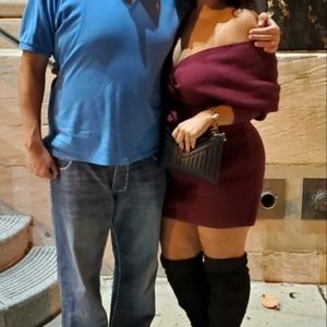 Bat winged sweater dress